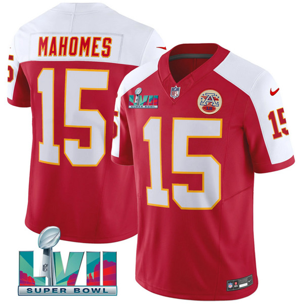Men’s Kansas City Chiefs #15 Patrick Mahomes Red 2023 F.U.S.E. With Super Bowl LVII Patch Vapor Untouchable Limited Stitched Jersey Men’s Kansas City Chiefs #15 Patrick Mahomes Red 2023 F.U.S.E. With Super Bowl LVII Patch Vapor Untouchable Limited Stitched Jersey